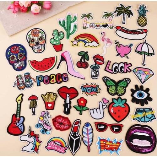 Cloth patch computer embroidery Explosive cactus butterfly dress