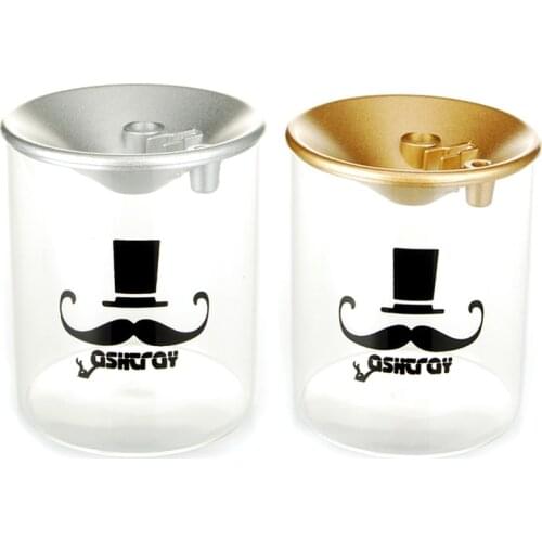 Creative home personality living room office big trend anti-fly ash multifunctional glass ashtray with cover ashtrays