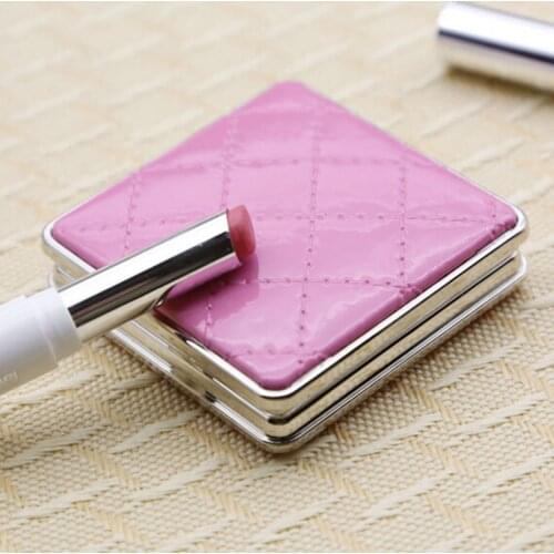 High Quality Women Fashion Mini Mirror Makeup,Portable Pocket Cosmetic Mirrors with Double Faced PU Mirror Wholesale Espelho