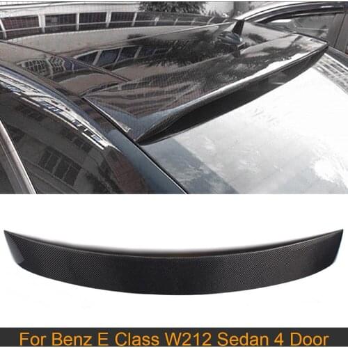 E Class Carbon Fiber Rear Roof Spoiler Wing for Mercedes Benz W212 E63 AMG E200 E300 E350 E400 E500 E550 Sedan 4 Door 2010-2013