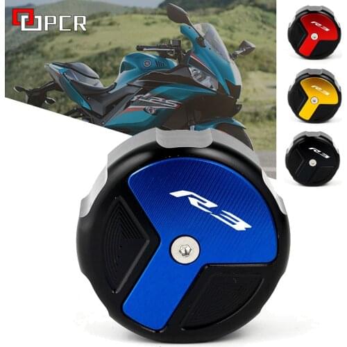 Motorcycle CNC Rear brake Fluid Cylinder Master Reservoir Cover Cap For Yamaha R3 YZF-R3 YZFR3 R25 YZF-R25 2015 -2021