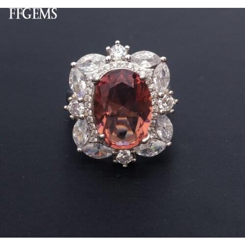 FFGems Zultanite Rings 925 Silver Sterling Stone Color Change Oval 10*14mm Fine Jewelry For Women Party Gift Box