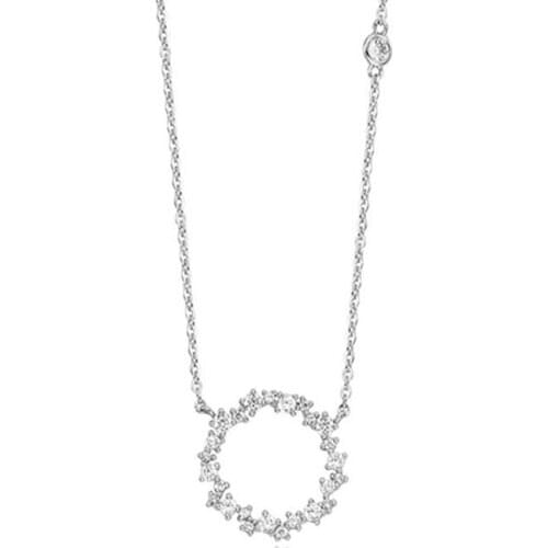 Bohemian New Silver Color Long Circle Necklaces For Women Fashion Choker Necklace Statement Jewelry Gifts Collar