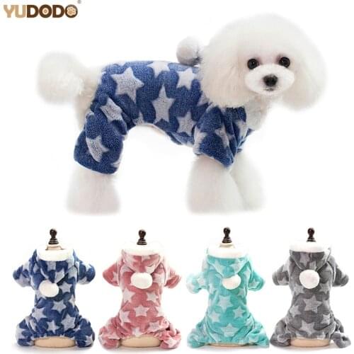 Winter Fleece Pet Dog Jumpsuit Warm Dog Clothes For Puppy Cat Four Legs Pet Chihuahua Outfit Coat S,M,L,XL,2XL