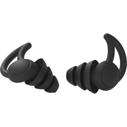 1Pair Soft Silicone Ear Plugs Tapered Travel Noise Reduction Earplugs Sleep Sound Insulation Ear Protector 2/3 Layers R9UA
