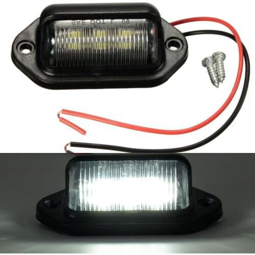 1Pc 6 LED Car License Plate Super Bright Canbus 12V Error Free Xenon White LED Number Lights General Motors Signal Indicator