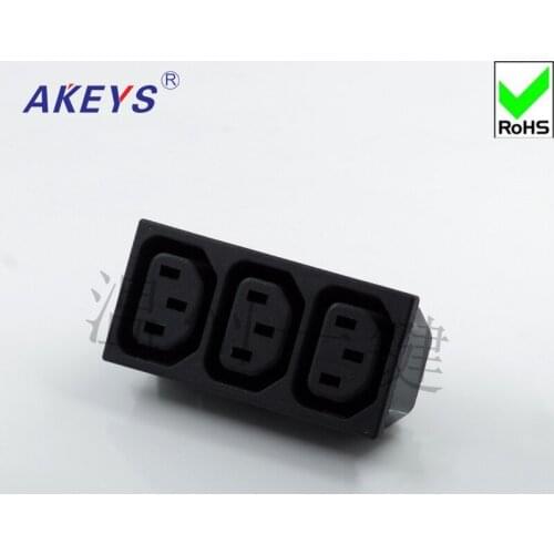 1 PC AC-102 power outlet three-in-one three-piece connected socket card embedded male and female seat nine-hole product socket