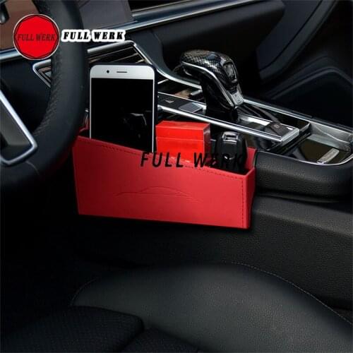 1pc Artificial Leather Car Master Seat Side Center Console Hanging Storage Box Organizer for Porsche Panamera 2017-2018 Accessor