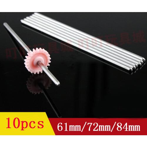 10Pcs 72mm Precision Gear Super Straight Hard Titanium Alloy Shaft Axle fr RC Model Car DIY Tamiya Mini 4WD Racing Car Accessory