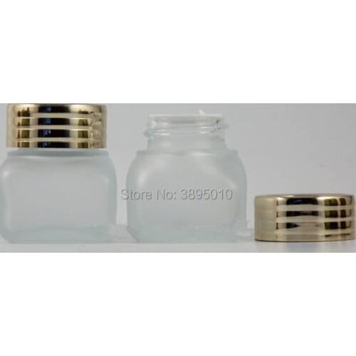 15g frosted glass jars, 15ml frost cream jars, skin care cream bottles, 0.5oz cosmetic containers F676