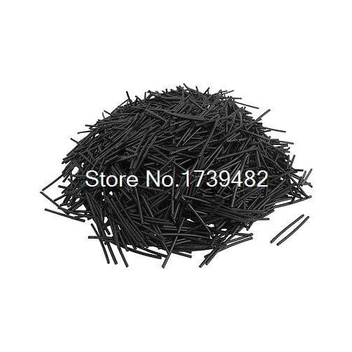 2000pcs 1mm Dia Polyolefin Heat Shrink Tubing Tube Wire Wrap Sleeve 40mm Black