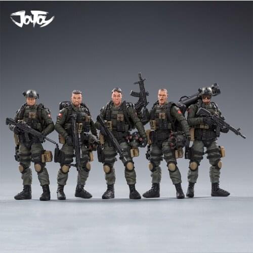 5pcs/lot) JOYTOY 1/18 Military PLA Army Anti-Terrorist Unit Collection Action Figure