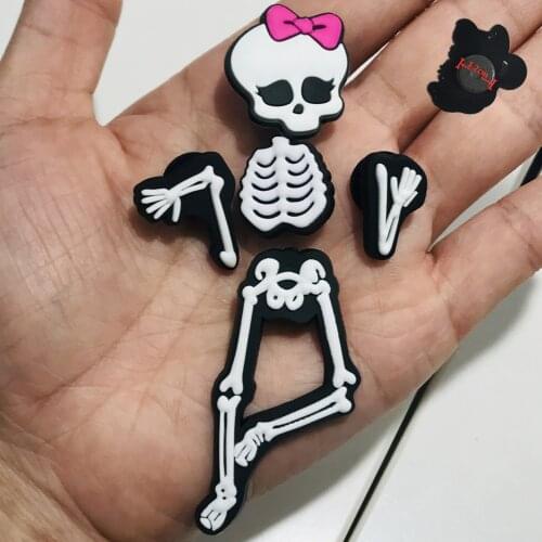 5PCS PVC Skeleton Cartoon Fridge Magnets Cute Bone Refrigerator Magnetic Sticker Halloween Gift Souvenir Gifts Boys Girls Gift