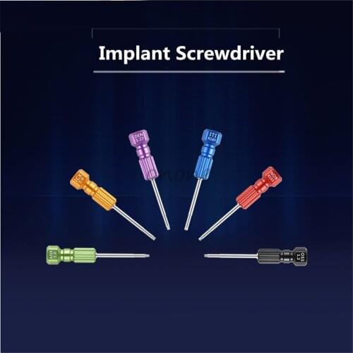 6pcs/set Dental Laboratory Mechanic Implant Screwdriver Micro Screw Driver for Implants Dental Orthodontic Matching Tool