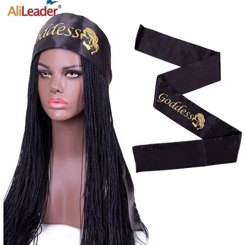 Alileader Satin Edge Scarves For Wig Holder Grip Headband Soft Satin Edge Laying Scarf Wrap For Hair Wig Wrap Grip Band