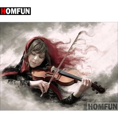 HOMFUN Full Square/Round Drill 5D DIY Diamond Painting "Beautiful violin" 3D Embroidery Cross Stitch 5D Home Decor A17162