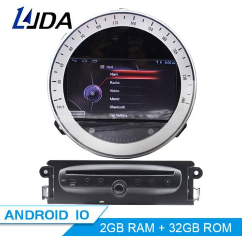LJDA 1 Din Android 4.4 Car CD DVD Player For BMW Mini Cooper 2010 2011 2012 2013 2014 GPS Navigation multimedia Audio Radio WIFI