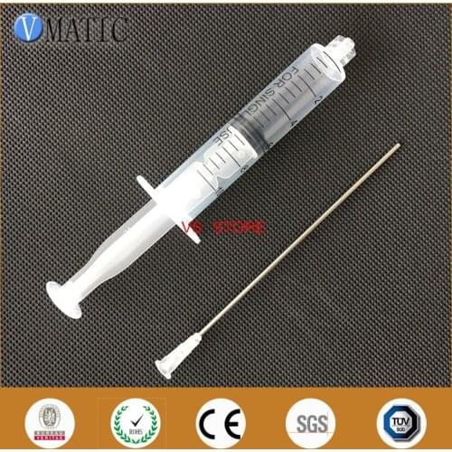 Free Shipping 5 Pcs 10cc/ml Plastic Syringe With 10cm 100mm Tubing Length 16G Dispensing Needle Tips
