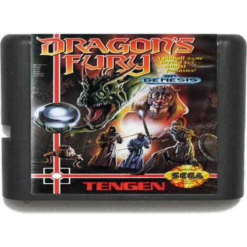 Dragons Fury 16 bit MD Game Card For Sega Mega Drive For Genesis