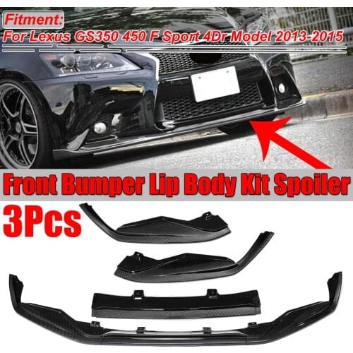 GS350 450 Carbon Fiber Look Car Front Bumper Lip Splitter Spoiler Diffuser For Lexus GS350 450 F Sport 4Dr Model 2013 2014 2015