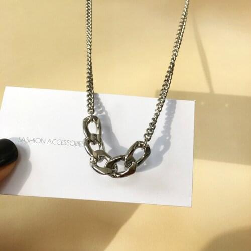 IOY IRENE New 2020 Hip-hop Rock Geometric Metal Punk Sweater Chain Pendant Necklace For Women Fashion Jewelry N1688