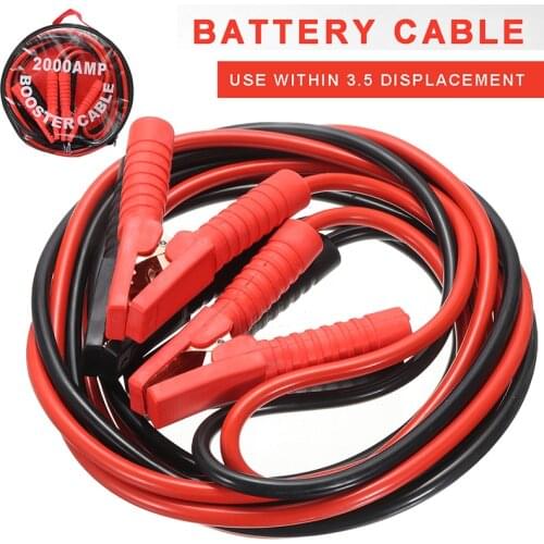 Car Battery Jump Leads Cable 4 Meter 2000A Car Electronics Battery Cable Jumper Emergency Power Starter Booster