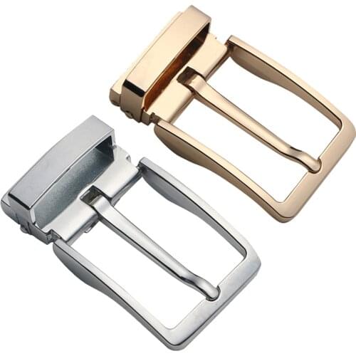 Classic Reversible Mens Durable Metal Alloy Antique Belt Buckle Single Prong Gold Slivel Belt Buckle