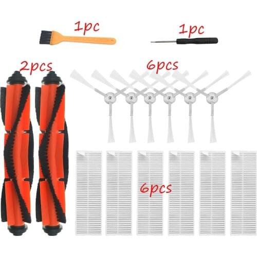 Side brush Filter kits for Xiaomi Mijia G1 Vacuum cleaner accessories Mop Cloth Roll brush Hepa filter spare parts