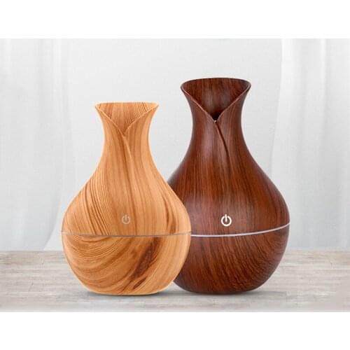 Mini wood grain vase Air Humidifier usb aroma diffuser ultrasonic atomizer aromatherapy essential oil diffuser for home office