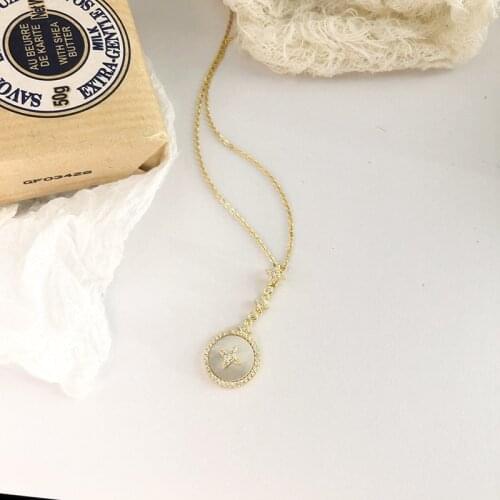 Miuoxion Retro Star Inlaid Zircon Necklace Fashion Personality Punk Party Jewelry For Women Feature Nmour Charm Gift All Season