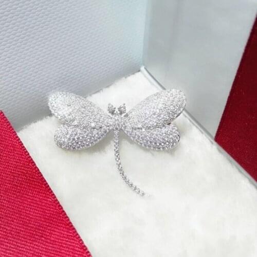 Designer Fashion 925 Sterling Silver Jewelry 3A Cubic Zirconia Party Brooch