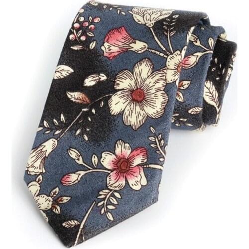 Printed Cotton Tie Mens Unisex Daily Suit Shirt Casual College Style Student Personality Trendy Narrow Version Necktie Gifts