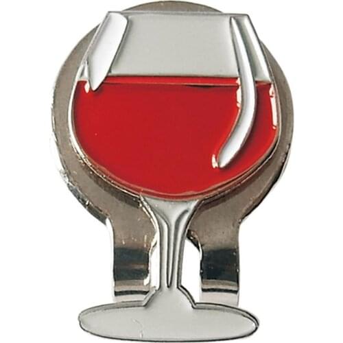 New Wine Glass Golf Ball Aiming Marker with Magnetic Hat Cap Visor Clip Training Aid