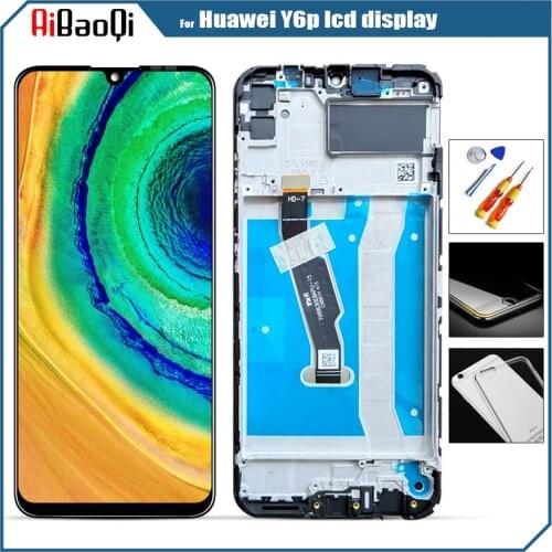 Original Display for Huawei Y6P LCD Display Screen Touch Digitizer Assembly Y6p LCD Screen With Frame Replace