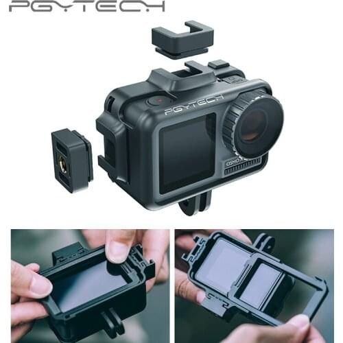 PGYTECH Osmo Action Camera Cage Protective Case for DJI Osmo Action Frame Housing Shell Cover Sport Camera Accessories