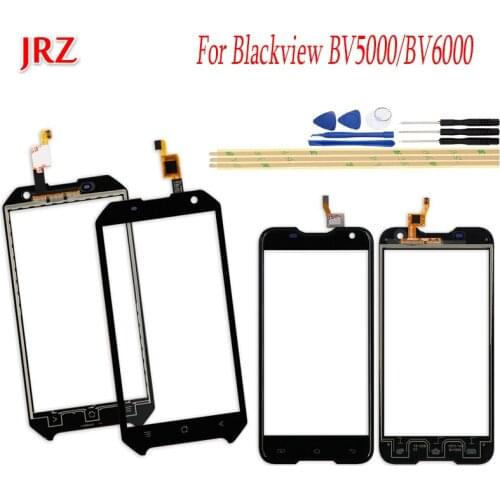 JRZ For Blackview BV5000 Touch Screen Front Glass Lens For Blackview BV6000S BV6000 Sensor Digitizer Replacement +Tools