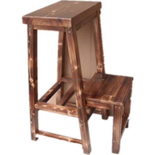 Ladder Stool Dual Purpose Ladder Stool Multi Function High Stool Solid Wood High Stool Household Ladder Folding Stool