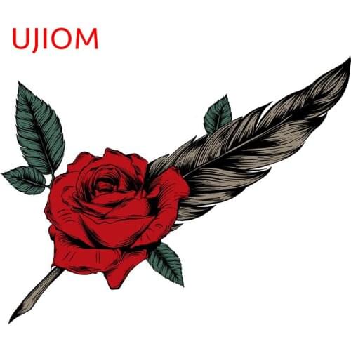 UJIOM Rose Flower Cartoon Anime Wall Stickers Living Room Decor Bedroom Accessories Moisture Proof Wallpaper Decor Poster