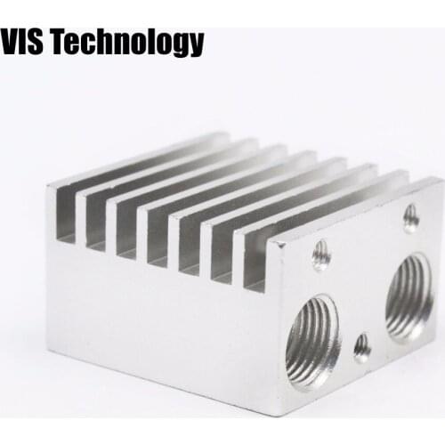 V6 Dual Extruder Heat Sink Dual Head Rradiator Aluminium Alloy Radiator for V6 Dual Head