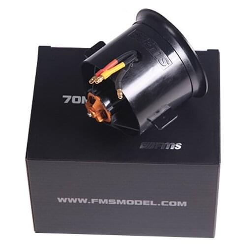 FMS 70mm V2 12-Blades Ducted Fan EDF with 2845 KV2750 4S Motor for RC Airplane Ducted Fan Plane Replacement DIY Parts