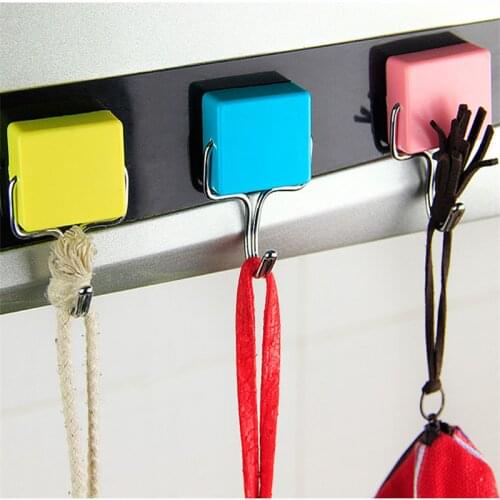 Nail-free Magic Magnetic Suction Cup Hook Kitchen Storage Hook Reusable Strong Magnetic Hook Storage Rack Kitchen Storage Hook