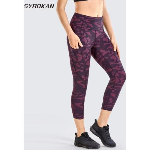 Womens Naked Feeling High Waist Capri Tights Sports Leggings with Side Pockets -19"