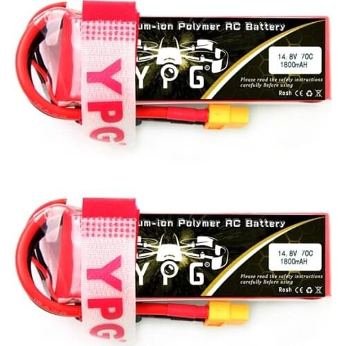1PCS/2PCS YPG 14.8V 1800mAh 70C 4S Lipo Li-Po Lipoly High Performance Battery For RC Hobby