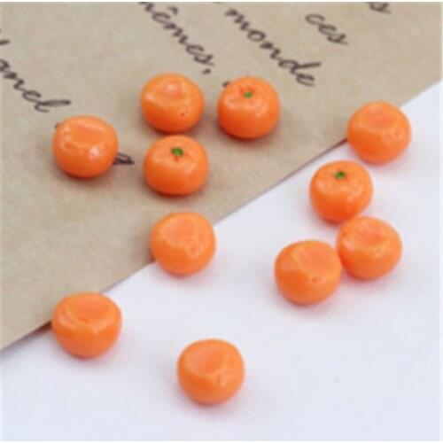 10pcs Cute Orange Funny Earrings Small Fresh Fruit Resin Sweet Drop Earrings Fashion Jewelry For Women And Girls Diy Accessories