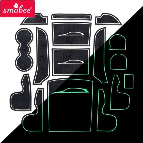 Smabee Gate slot pad Non-slip mats For KIA Sorento 2015 - 2019 Sorento Prime UM Interior door pad Cup Holders RED WHITE 16PCS