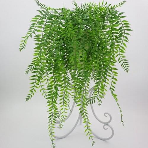 3 forks Silk Leaf-Shaped Green Leaves Artificial Flower For DIY Wreath Scrapbooking Craft Wedding Decoration Fake Flowers Cheap