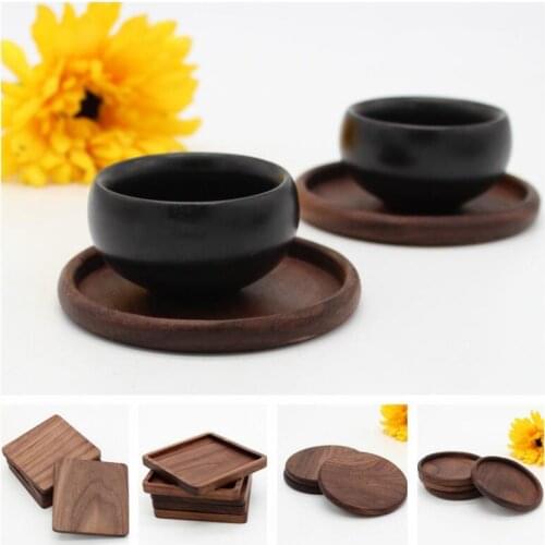 4 Style Wood Coasters Coffee Tea Cup Pads Drinking Mats Teapot Table Mats LX4997