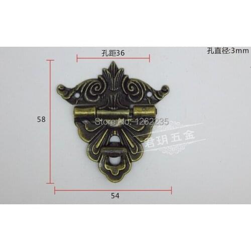 54 * 58mm Gift box lock Alloy butterfly buckle box Jewelry box hasp Wholesale