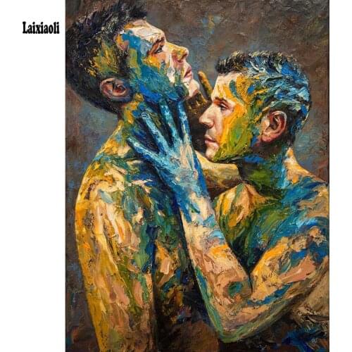 Diamond Embroidery man gay love kiss 5D DIY Diamond Painting Full Drill Picture Of Rhinestone men Mosaic diamond Decoration Home