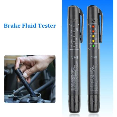 Automotive Car Brake Fluid Tester Pen Liquid Digital Indicator Universal Oil Fluid Diagnostic Tool 5 LED Display (no Battery)